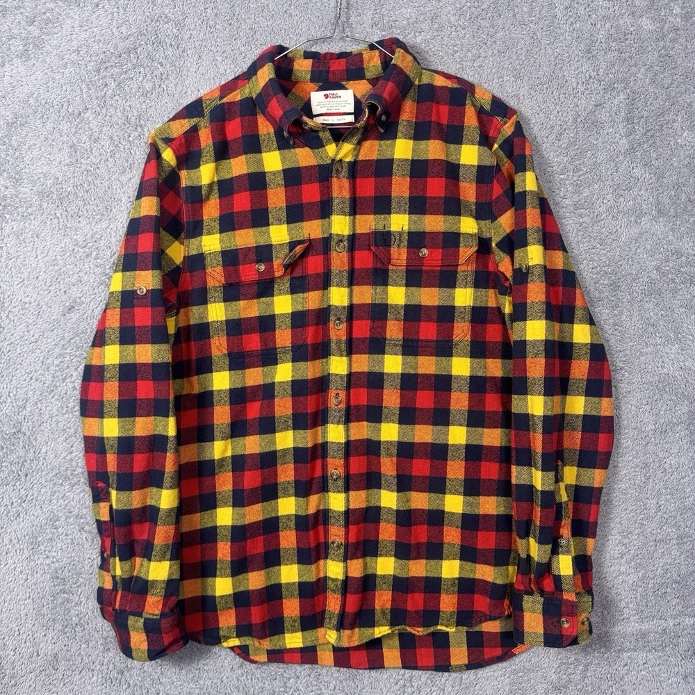 Fjallraven Skog Shirt Mens Large Flannel Buffalo Plaid Slim Fit 81353 Gorpcore